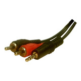 Cable Audio Mini Plug Macho A 2 Rca Macho 3 Metros Oferta