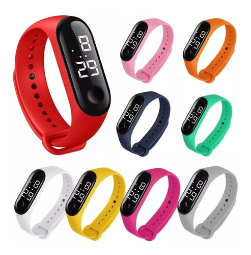 Reloj Led Touch Pulsera Silicona Unisex Deportivo Ajustable