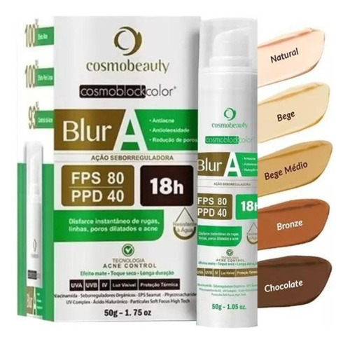 Blur A Fps80 Peles Acneicas E Oleosas Cosmobeauty 50g