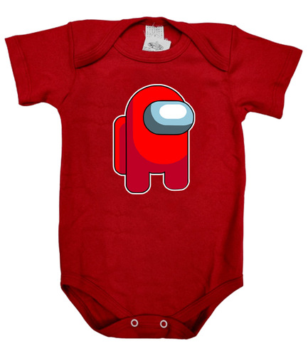 Body Infantil Personalizado Among Us Vermelho, Bodie Barato