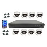 Kit Seguridad Ip Hikvision Dvr 16ch+8 Camaras Wifi 2mp 1tera