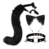 Diadema Oreja De Gato Simulada Cuello Cola De Zorro 65cm