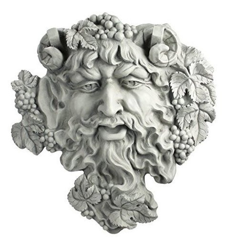 Diseño Toscano Bacchus, Escultura De La Pared God Of Wine Gr