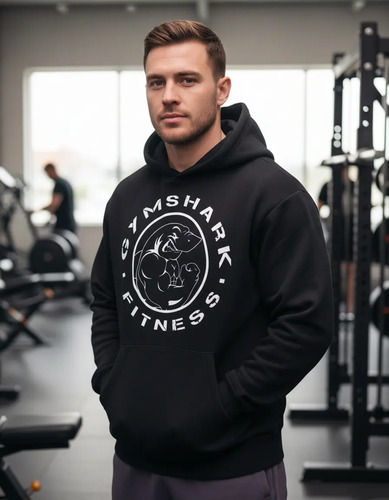 Sudadera Con Gorro Logo Gymshark Afelpada Para Hombre Gym | Meses sin interés