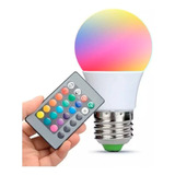 Lampara Foco Led Multicolor + Blanco Rgb 18w E27 C Remoto 