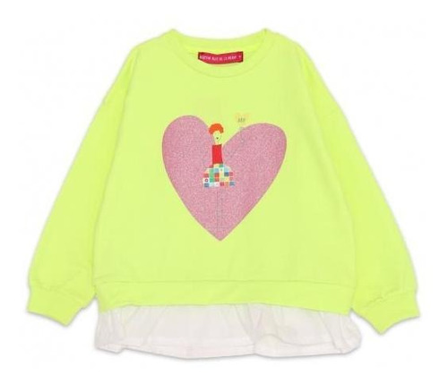 Poleron Agatha Ruiz De La Prada Verde Fluor Corazon