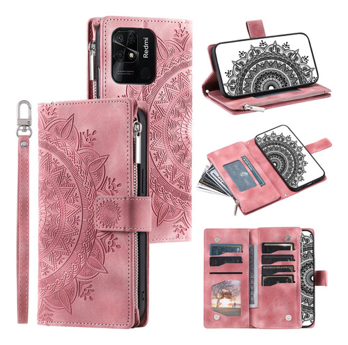 Z Funda De Cuero Con Ranura Para Tarjetas Lanyard Wallet