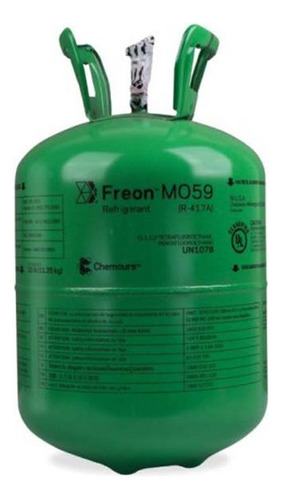 Fluido Gás Refrigerante Chemours Isceon59 R417a 11,35kg Onu1