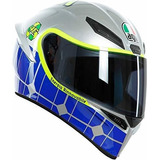 Casco De Moto Agv Unisex-adulto Full Face K-1 Mug15 (platead