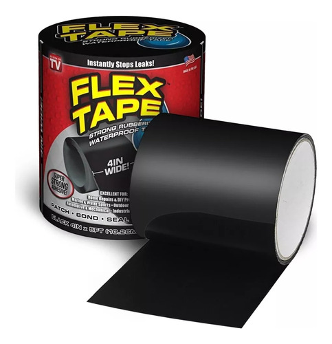 Flex Tape Tfsblkr0405 Negro 10cm X 1.52mts