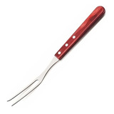 Garfo Churrasco Inox Vermelho Polywood - Tramontina