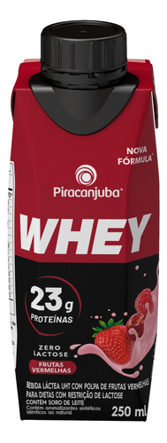 Bebida Whey 23g Piracanjuba Sabor Frutas Vermelhas 250ml