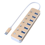 Extensor Divisor Usb Hub 7 Usb 3.0 De 5 Gbps Con Alimentació