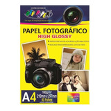 Papel Fotografico A4 Glossy Com Brilho 180g C/100 Folhas