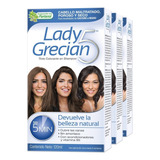  Tinte Colorante Lady Grecian 5, Cabello Maltratado 3-pack Tono Castaño A Negro