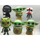 6 Figuras Baby Yoda Star Wars Mandalorian (5-6 Cm)