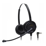 Fone Headset Zox Hz-30dbs (duplo Auricular P3 4 Polos)