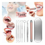 Set De 7 Herramientas De Limpieza Dientes Con Luces