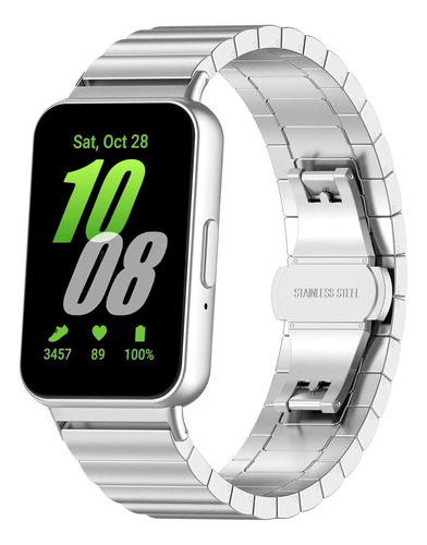 Para Samsung Galaxy Fit 3 Smart Pulsera De Acero Inoxidable