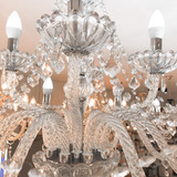 Lustre Cristal Candelabro Transparente 12 Braços -promoção