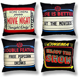 Fundas De Almohada Vintage De Decoración De Cine Hogar...