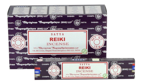 Sahumerios Satya Nag Champa - 12 Unidades Fragancia Reiki