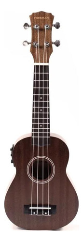 Ukelele Soprano Electroacústico Freeman Ku-s-eq/b Color Marrón