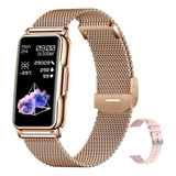 Smartwatch Dourado Feminino Duas Pulseiras 1.47