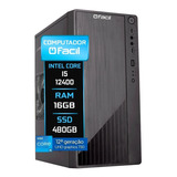 Computador Fácil Intel I5 12400 12ª 16gb Ddr4 Ssd 480gb