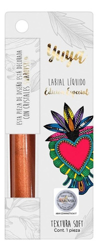 Yuya Labial Liquido Softed. Esp. Corazon C/cristal Swarovski Acabado Soft Color Marrón