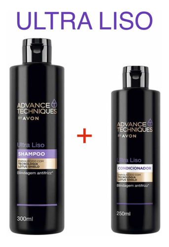 Shampoo + Cond. Avon Advance Techniques Ultra Liso 300/250ml