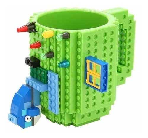 Tazon Lego Taza Mug Infantil Para Jugar Con Legos