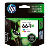 Cartucho Hp Original 664xl Color Tricolor F6v30al Gtia 12m