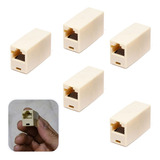 Emenda Prolongador Extensor Cabo De Rede Rj45 Fêmea 5 Peças