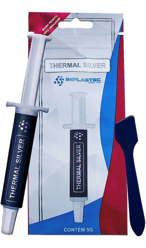 Pasta Termica Thermal Silver Prata Profissional 5g Implastec