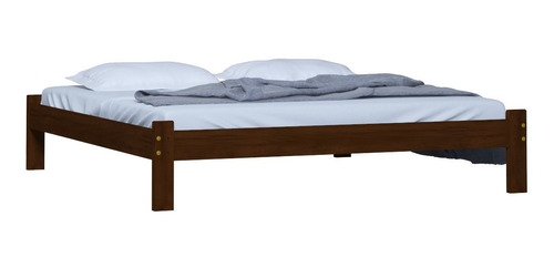 Cama Turca King Size Madeira Reforçada Cor Castanho