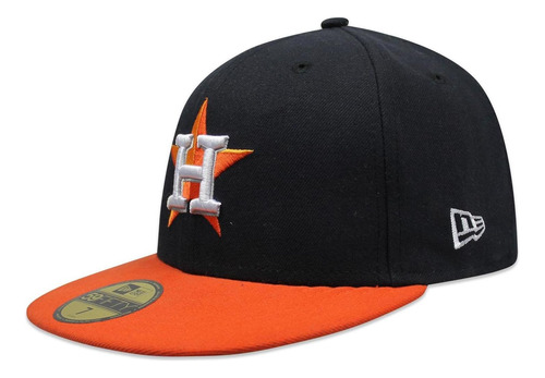 Gorra New Era 5950 Mlb Astros Road Azul/naranja