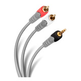 Cable Reforzado Plug 3.5mm A 2 Plug Rca 3.6m Teatro Steren