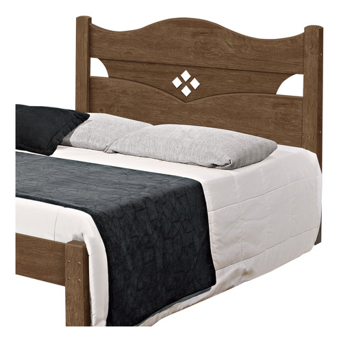 Cama Casal Julia 100% Mdf  C/ Extrado Madeira -carmolar