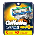 Set De 8 Recargas Cartucho Rasuradora Gillette Fusion