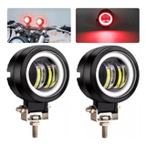 Par Faros Auxiliares Moto Exploradoras Ojos De Ángel 6d 20w