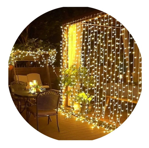 Cortina 6x2 Mts 480 Led Matrimonio Eventos Jardín Navidad 