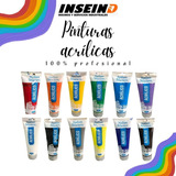 Kit 12pzs De Pintura Acrílica 100% Profesional