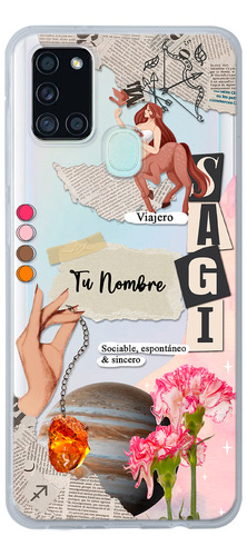 Funda Para Galaxy Mujer Signo Zodiaco Sagitario Con Nombre