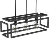 Pendente Luminária Industrial Preto Infinity Triplo