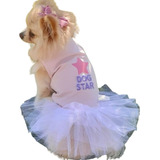 Fantasia Pet Carnaval Para Cachorro Dogstar Rosa Roupa Luxo