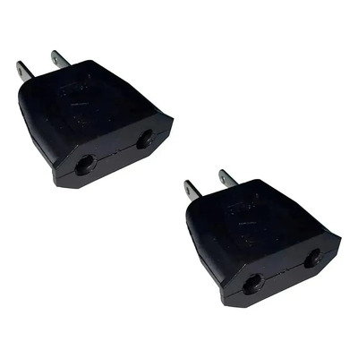 Cellcom Generic Clavija Adaptador Corriente Europeo A Americano Us Eu Negro (2 Unidades) | MercadoLibre