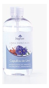 Aromatizante Biogreen Capullos De Lino 240ml Sin Gatillo 