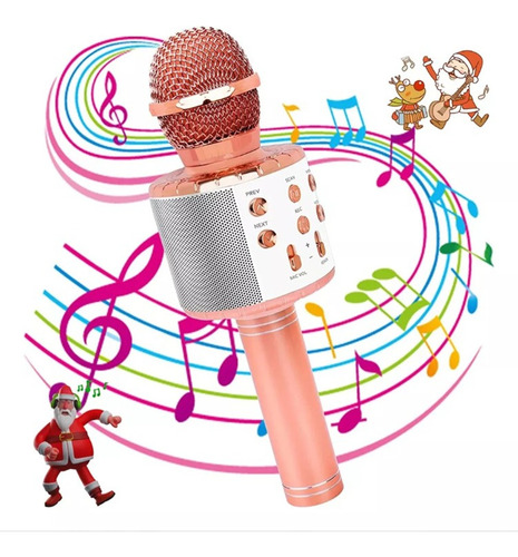 Micrófono De Karaoke Inalámbrico Con Bocina Y Bluetooth Usb