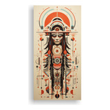 30x60cm Cuadro Dibujo De Una Antigua Tribu Nativa Estadounid